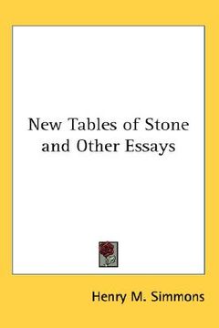 portada new tables of stone and other essays (en Inglés)