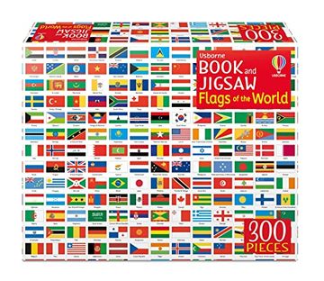 portada Usborne Book and Jigsaw Flags of the World (en Inglés)