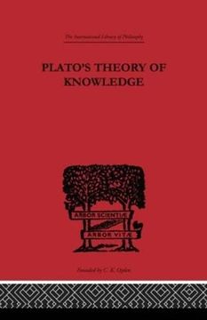 portada Plato's Theory of Knowledge (International Library of Philosophy) (en Inglés)