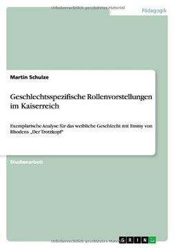 portada Geschlechtsspezifische Rollenvorstellungen im Kaiserreich (German Edition)