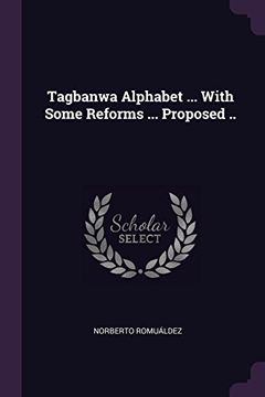portada Tagbanwa Alphabet With Some Reforms Proposed 
