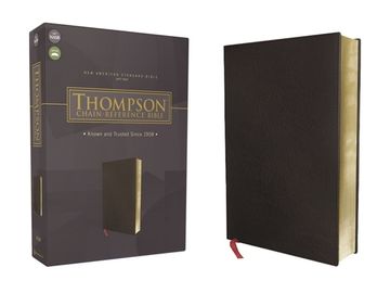 portada Nasb, Thompson Chain-Reference Bible, Bonded Leather, Black, red Letter, 1977 Text (en Inglés)