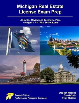 portada Michigan Real Estate License Exam Prep: All-in-One Review and Testing to Pass Michigan's PSI Real Estate Exam (en Inglés)
