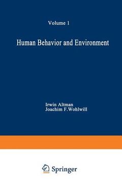 portada Human Behavior and Environment: Advances in Theory and Research. Volume 1 (in English)