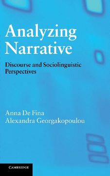 portada Analyzing Narrative: Discourse and Sociolinguistic Perspectives (in English)