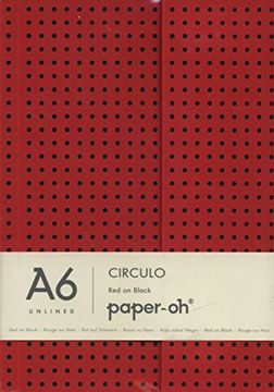 portada Notatnik A6 Paper-oh Circulo Red on Black gladki