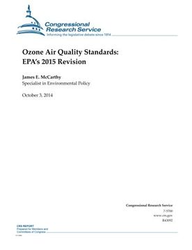 portada Ozone Air Quality Standards: EPA?s 2015 Revision (CRS Reports)