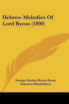 portada hebrew melodies of lord byron (1890) (in English)