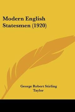 portada modern english statesmen (1920) (en Inglés)