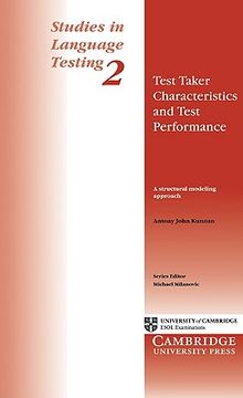 portada test taker characteristics and performance: a structural modeling approach (en Inglés)