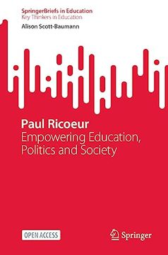 portada Paul Ricoeur Springerbriefs on key Thinkers in Education (en Inglés)