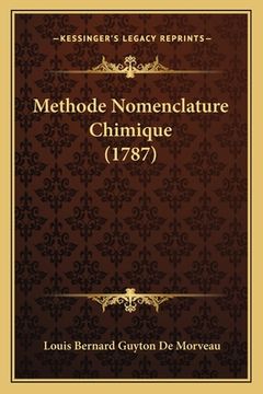 portada Methode Nomenclature Chimique (1787) (en Francés)