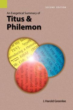portada an exegetical summary of titus and philemon, 2nd edition (en Inglés)