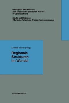 portada Regionale Strukturen Im Wandel (en Alemán)