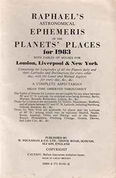 portada Raphael's Astronomical Ephemeris of the Planets' Places 1983