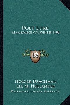 portada poet lore: renaissance v19, winter 1908