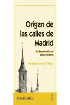 portada El Origen De Las Calles De Madrid