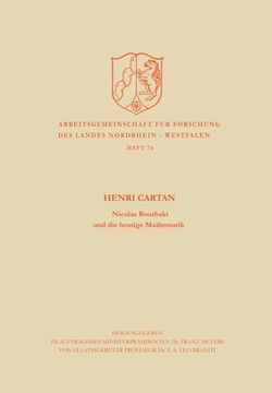 portada Nicolas Bourbaki und die heutige Mathematik (in German)