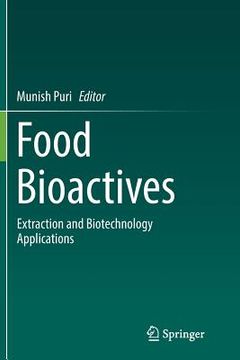portada Food Bioactives: Extraction and Biotechnology Applications (en Inglés)
