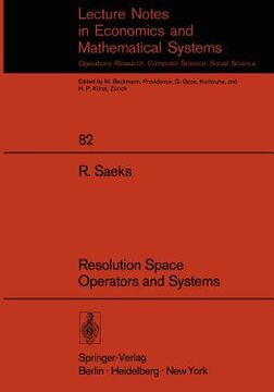 portada resolution space, operators and systems (en Inglés)