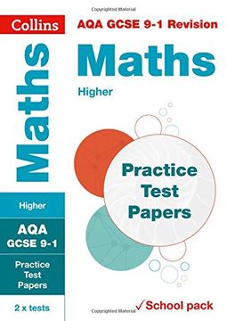 portada Aqa Gcse 9-1 Maths Higher Practice Test Papers: Shrink-Wrapped School Pack (Collins Gcse 9-1 Revision) (en Inglés)
