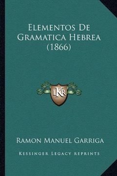 portada Elementos de Gramatica Hebrea (1866) (in Spanish)