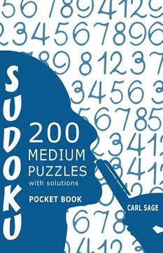 portada Sudoku 200 Medium Puzzles With Solutions: Sudoku Sage Pocket Size Book