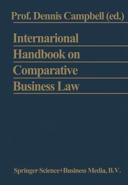 portada International Handbook on Comparative Business Law (en Inglés)