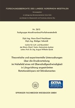 portada Theoretische und experimentelle Untersuchungen über die Druckverteilung im Nahefeld eines mit Überschallgeschwindigkeit in Längsrichtung angeströmten ... Landes Nordrhein-Westfalen) (German Edition)