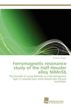 portada ferromagnetic resonance study of the half-heusler alloy nimnsb (en Inglés)