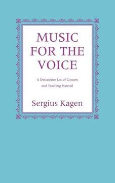portada Music for the Voice: A Descriptive List of Concert and Teaching Material (en Inglés)