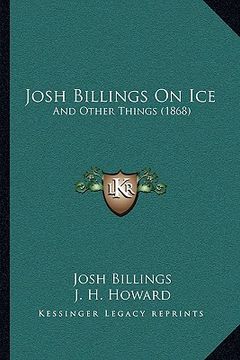 portada josh billings on ice: and other things (1868) (en Inglés)
