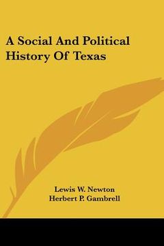 portada a social and political history of texas