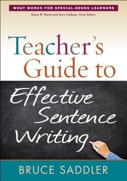 portada teacher`s guide to effective sentence writing