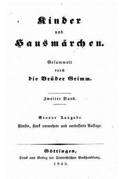 portada Kinder und Hausmärchen (in German)