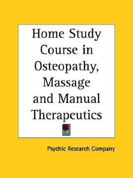 portada home study course in osteopathy, massage (in English)