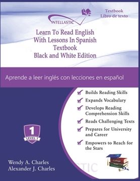 portada Learn To Read English With Lessons In Spanish: Black and White Edition (en Inglés)