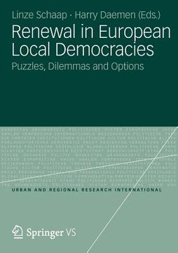 portada renewal in european local democracies: puzzles, dilemmas and options (en Inglés)