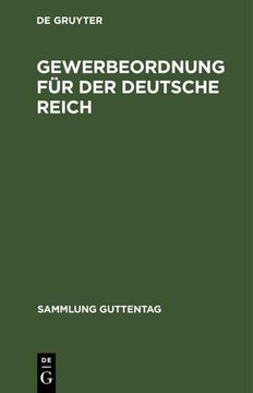 portada Gewerbeordnung für der Deutsche Reich (en Alemán)