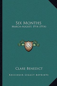 portada six months: march-august, 1914 (1914) (en Inglés)