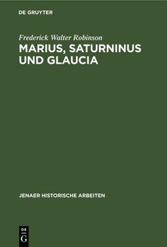 portada Marius, Saturninus und Glaucia (en Alemán)