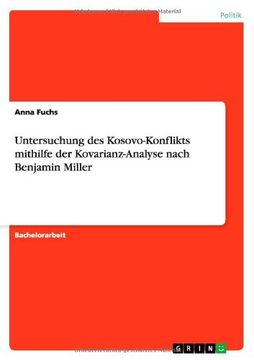portada Untersuchung des Kosovo-Konflikts mithilfe der Kovarianz-Analyse nach Benjamin Miller (German Edition)