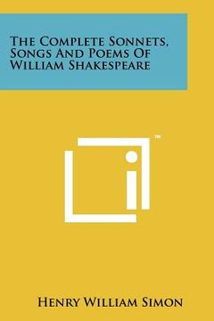 portada the complete sonnets, songs and poems of william shakespeare