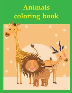 portada Animals coloring book: Funny Image age 2-5, special Christmas design (in English)