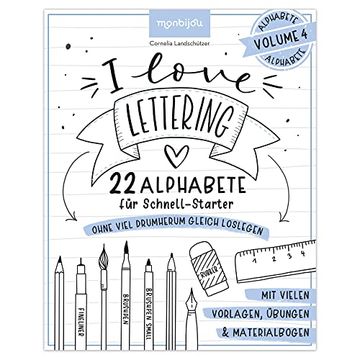portada I Love Lettering - 22 Alphabete für Schnell-Starter: Volume 4 (en Alemán)