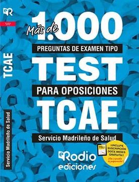 portada Mas de 1. 000 Preguntas de Examen Tipo Test Para Oposiciones Tcae Servicio Madrileño de Salud