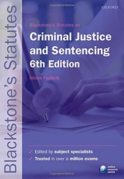 portada Blackstone's Statutes on Criminal Justice & Sentencing