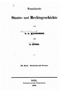 portada Französische Staats- und Rechtsgeschichte (en Alemán)