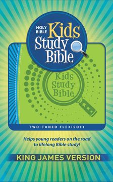 portada Kjv Kids Study Bible Flex Green Blue Leather Bound 
