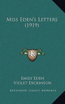 portada miss eden's letters (1919)
